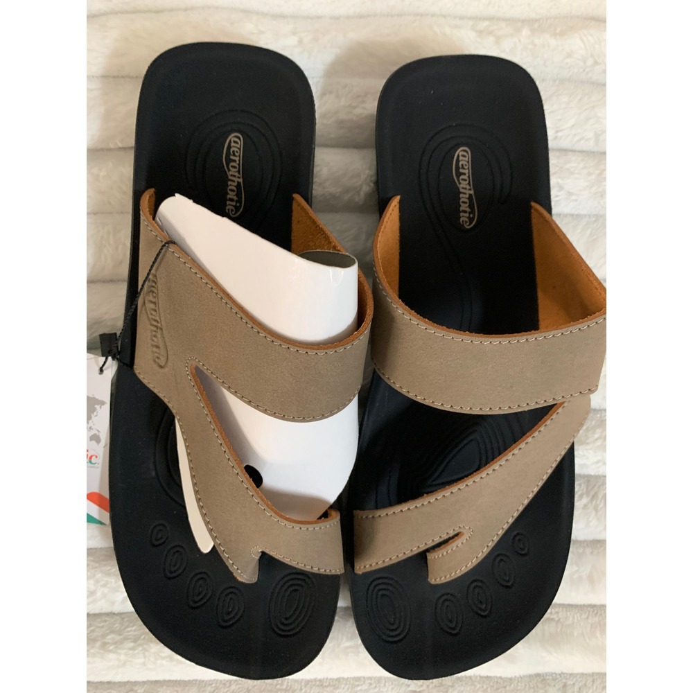 Aerothotic Khaki Orthotic Comfort Sandals Womens 9 L0342 ND Arch Support New#814